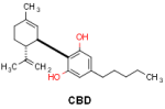 Molecular structure of CBD