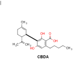 Molecular structure of CBDA