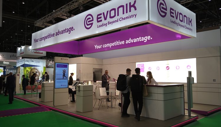 Evonik booth at Vitafoods 2021
