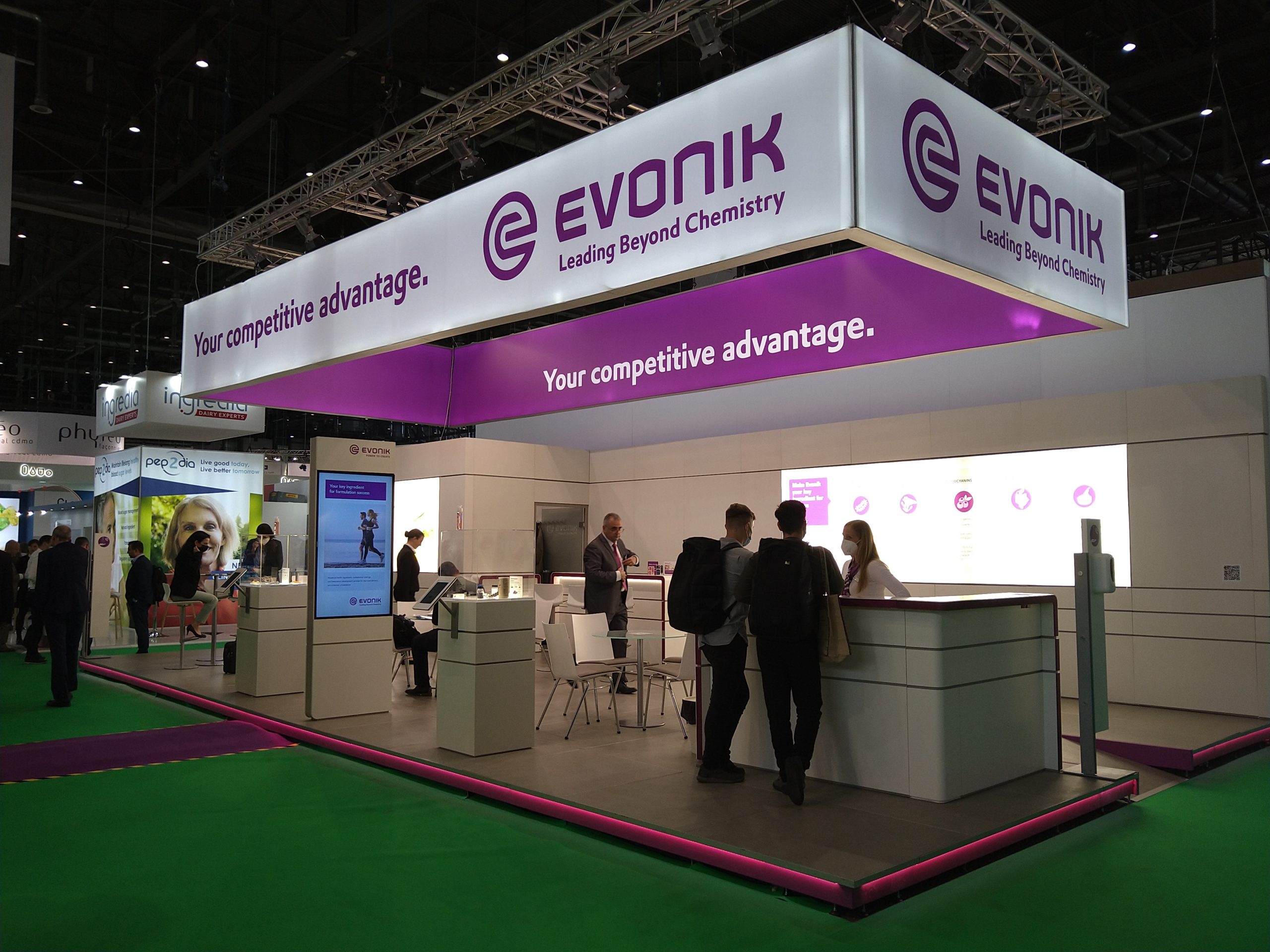 Evonik booth at Vitafoods 2021
