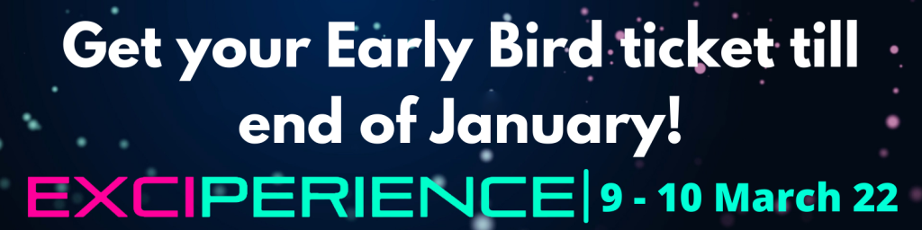 ExciPerience Early Bird Ticket Banner