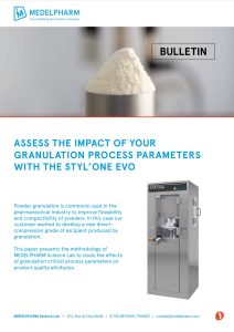Assess the impact of your granulation process parameters with the STYL’ONE EVO