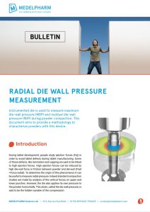 Radial die wall pressure measurement_Style`ONE EVO