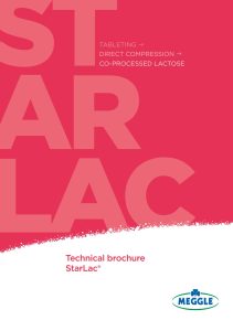 StarLac - Technical brochure by Meggle