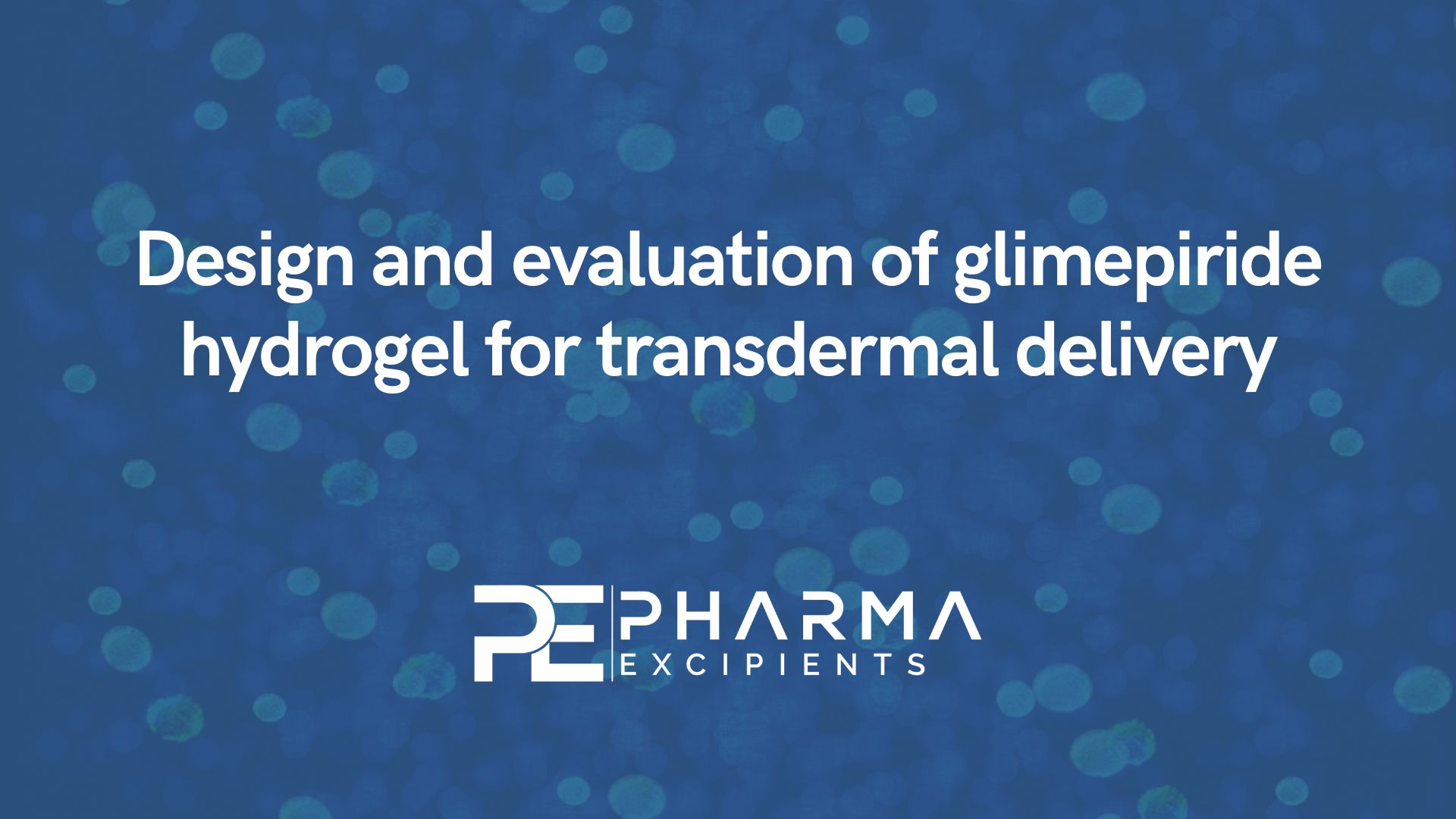 Design and evaluation of glimepiride hydrogel for transdermal delivery