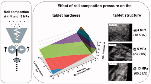 Effect of roll compaction pressure on the properties of high drug-loaded piracetam granules and tablets