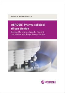 AEROSIL® Pharma colloidal silicon dioxide - technical information 1424 by Evonik_brochure