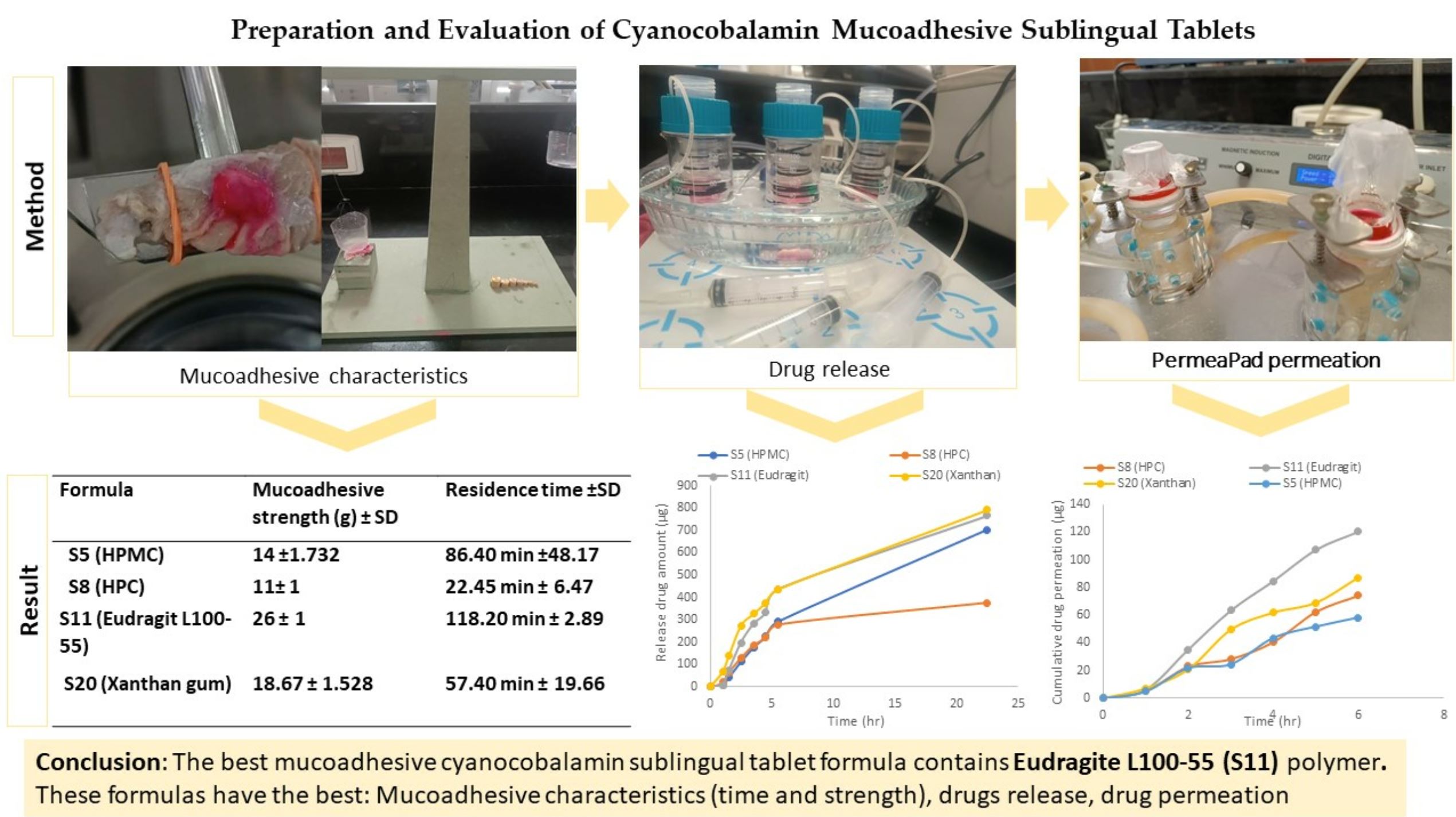 The Preparation and Evaluation of Cyanocobalamin Mucoadhesive Sublingual Tablets