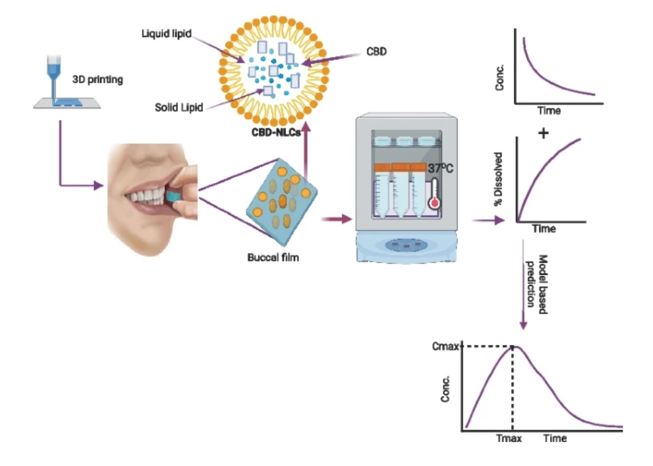 Combining the potential of 3D printed buccal films and nanostructured lipid carriers for personalised cannabidiol delivery