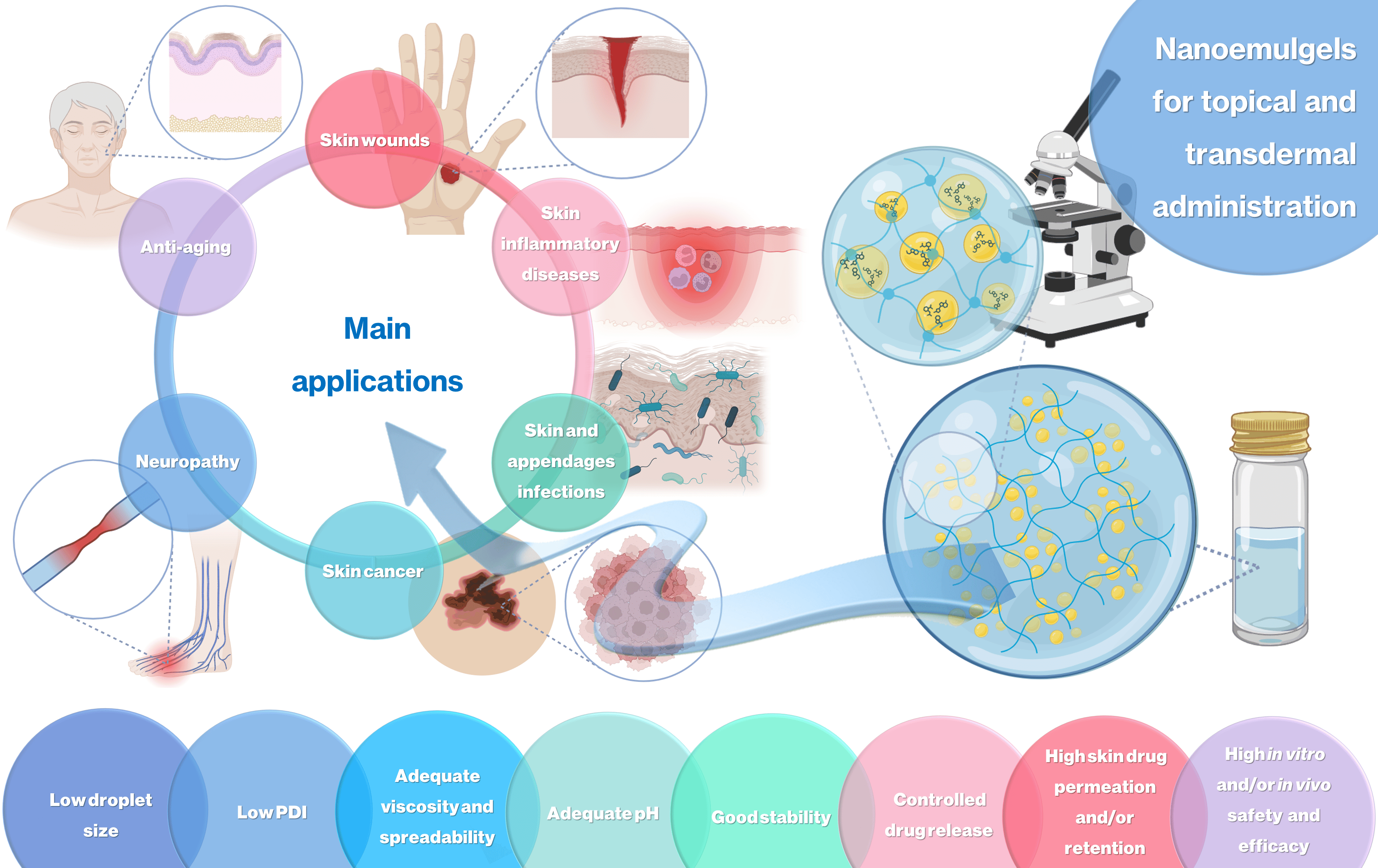 Novel Therapeutic Hybrid Systems Using Hydrogels and Nanotechnology: A Focus on Nanoemulgels for the Treatment of Skin Diseases