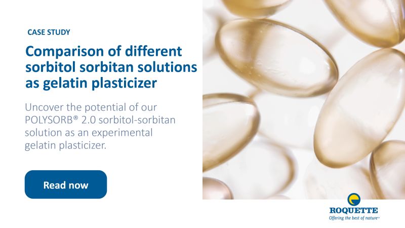Comparison of Different Sorbitol Sorbitan Solutions as Gelatin Plasticizer