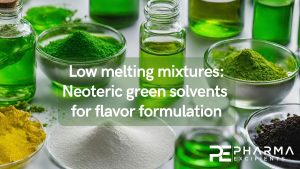 Low melting mixtures: Neoteric green solvents for flavor formulation