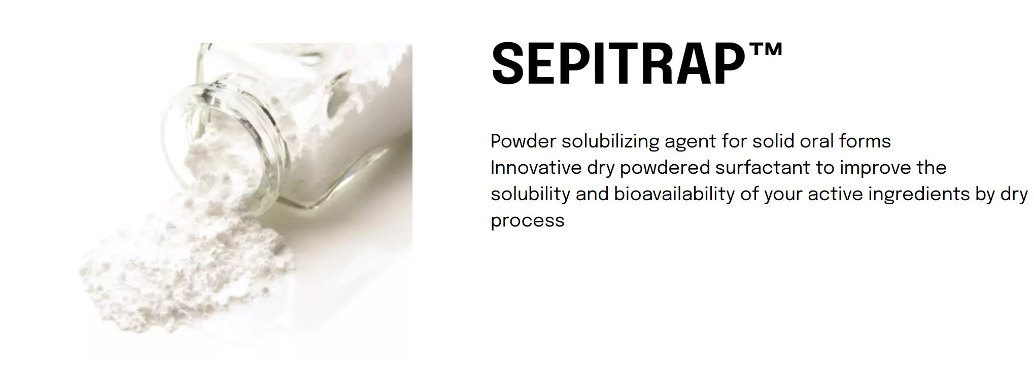 SEPITRAP™ Powder solubilizing agent