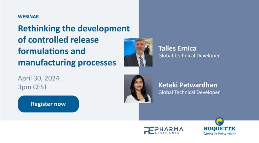 Webinar - Rethinking the development of controlled release formulations and manufacturing processes