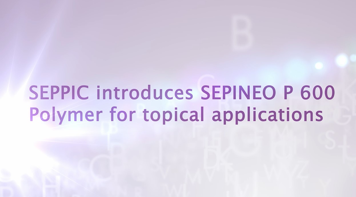 SEPPIC Introduces SEPINEO P 600 Polymer for Topical Application