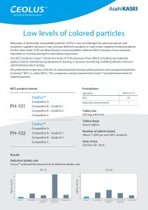 Ceolus - Low levels of colored particles
