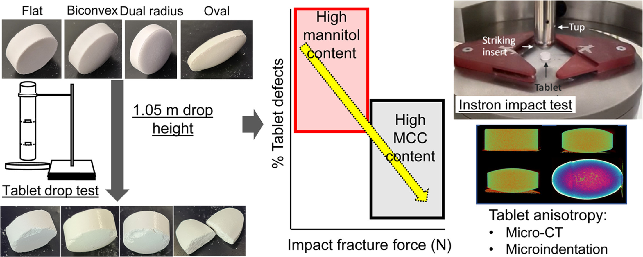 Exploring the Impact of Formulation and Tablet Shape on Tablet Integrity