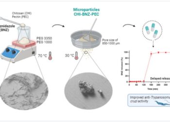 Melt-Extruded Microparticles Based On Chitosan-pectin Complex for Delayed Dissolution of Benznidazole
