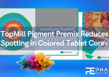 TopMill Pigment Premix Reduces Spotting in Colored Tablet Cores